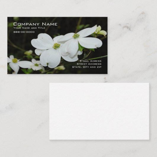 Dogwood Tree Flower Visitekaartje (Voorkant / Achterkant)