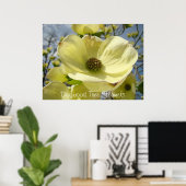 Dogwood Tree Flowers art print Yellow Dogwood (Thuiskantoor)