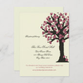 Dogwood Tree Wedding Receptie Informatie Informatiekaartje (Voorkant / Achterkant)
