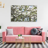 Dogwood Tree White Flower Blossom Canvas Afdruk (Insitu (Woonkamer))