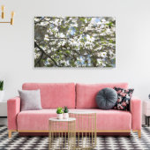 Dogwood Tree White Flower Blossom Canvas Afdruk (Insitu (Woonkamer))