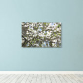 Dogwood Tree White Flower Blossom Canvas Afdruk (Insitu (Houten vloer))