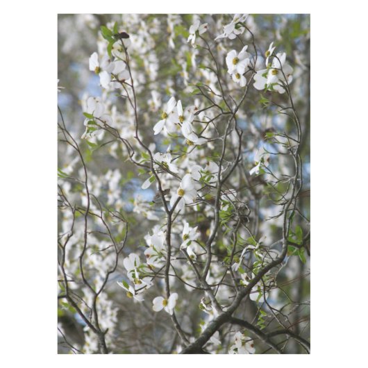 Dogwood Tree White Flower Blossom Tafelkleed (Voorkant)