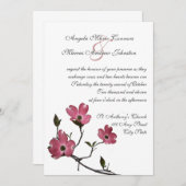 Dogwood Wedding Invitation Kaart (Voorkant / Achterkant)