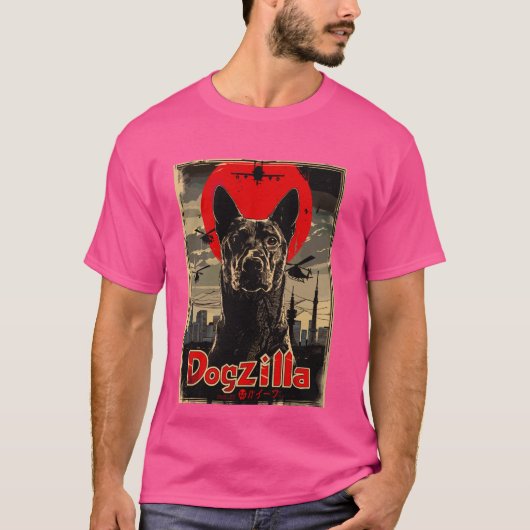 Dogzilla Dog Funny Dog Cadeaus voor Mannen Vrouwen T-shirt (Voorkant)