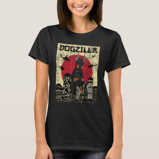 Dogzilla Japanse Dobermann Hond Huisdier Eigenaa T-shirt