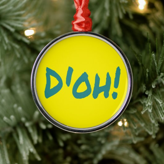 D'OH! Funny Classic 90's Metalen Ornament (Boom)