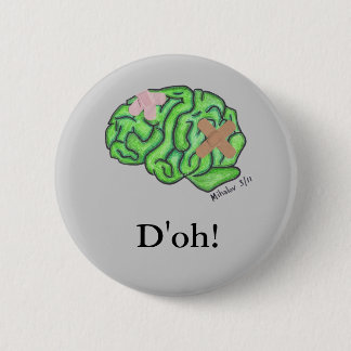 "D'oh!" knop (rond) Ronde Button 5,7 Cm