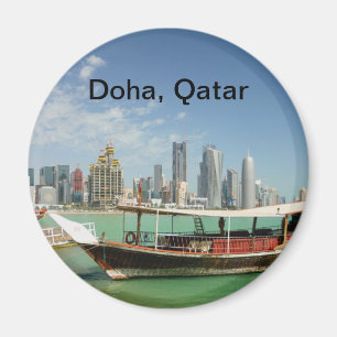 Doha 2011 dhow en skyline magneet