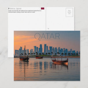 Doha-baai, Doha, Qatar Reisansichtkaart Briefkaart