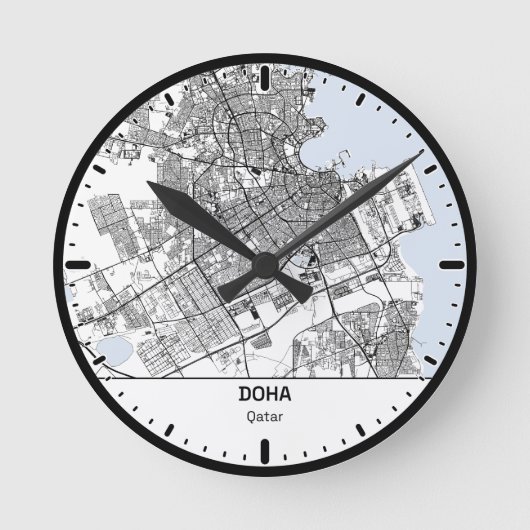 Doha Klok Stad Lijn Kunst (Voorkant)