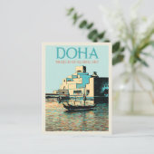 Doha Museum of Islamic Art Illustration Qatar Post Briefkaart (Staand voorkant)