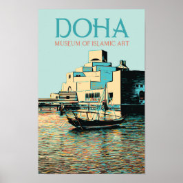 Doha Museum of Islamic Art Illustration Qatar Poster