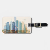 Doha, Qatar | City Skyline Bagagelabel (Voorkant horizontaal)