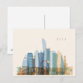 Doha, Qatar | City Skyline Briefkaart (Voorkant / Achterkant)