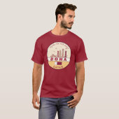 Doha Qatar City Skyline Embleem T-shirt (Voorkant volledig)
