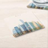 Doha, Qatar | City Skyline Kartonnen Onderzetters (Schuin)