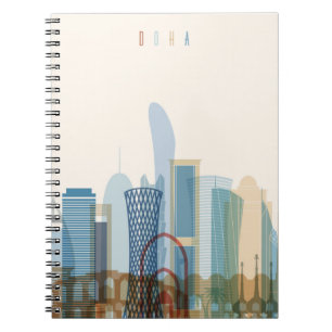 Doha, Qatar   City Skyline Notitieboek