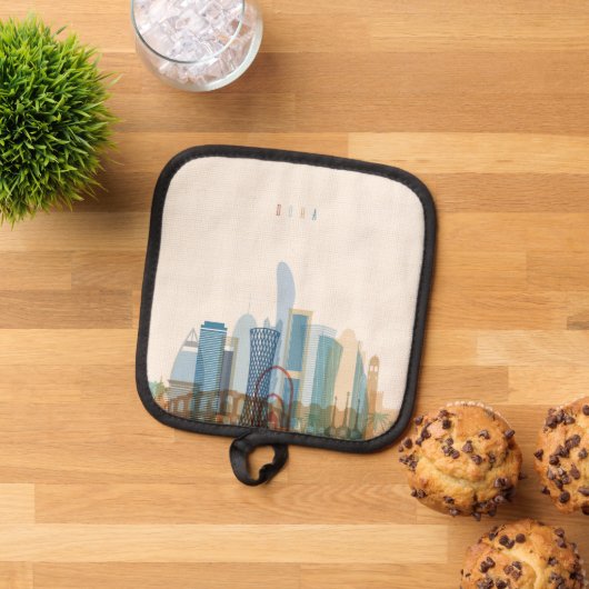 Doha, Qatar | City Skyline Pannenlap (Top down)