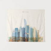 Doha, Qatar | City Skyline Wandkleed (Voorkant (horizontaal))