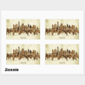 Doha Qatar Cityscape Rechthoekige Sticker (Vel)
