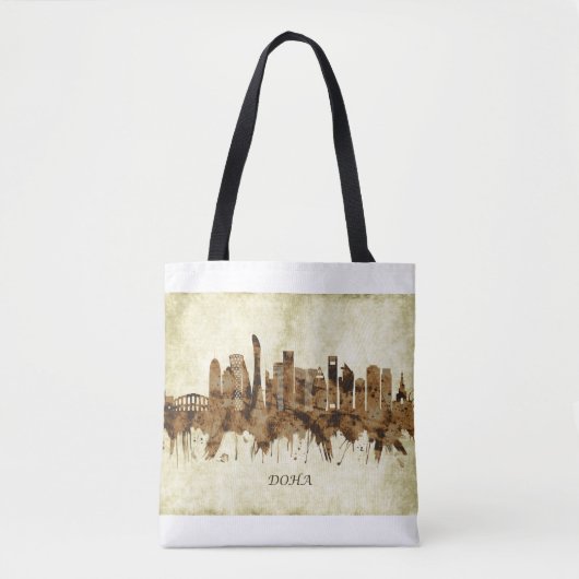Doha Qatar Cityscape Tote Bag (Voorkant)