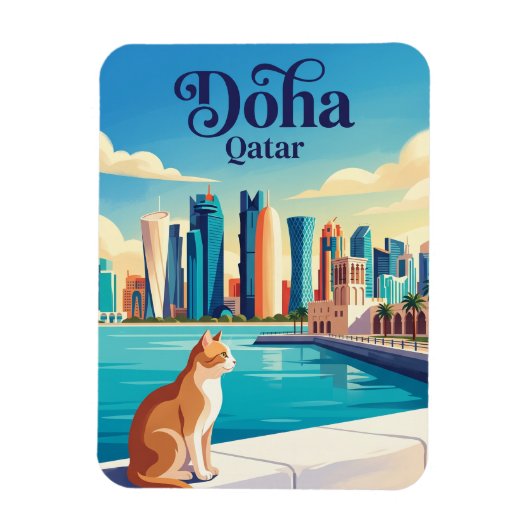 Doha Qatar Magneet (Verticaal)