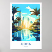 Doha Qatar Reisprint Poster (Voorkant)