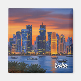Doha Qatar Reizen Magneet
