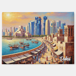 Doha Qatar Reizen Magneet