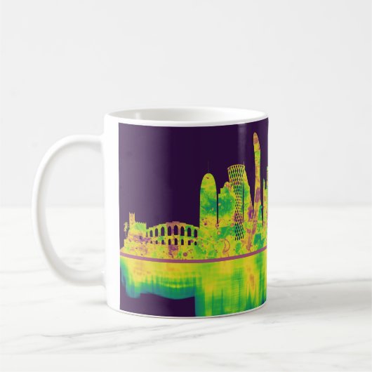 Doha Qatar Skyline Koffiemok (Links)