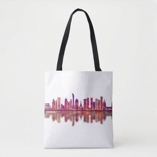 Doha Qatar Skyline Tote Bag (Voorkant)