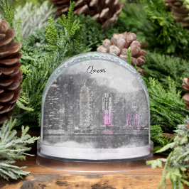 Doha Qatar Skyline Watercolor Snow Globe – Middle  Sneeuwbol
