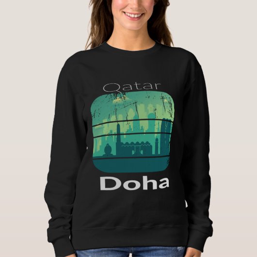 Doha, Qatar Souvenir Ik hou van Doha Qatar Trui (Voorkant)