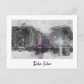 Doha, Qatar waterverf Briefkaart (Voorkant)