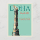 Doha Sheikh Khalifa Stadium illustratie Qatar Pos Briefkaart (Voorkant)