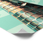 Doha Sheikh Khalifa Stadium illustratie Qatar Poster (Hoek)