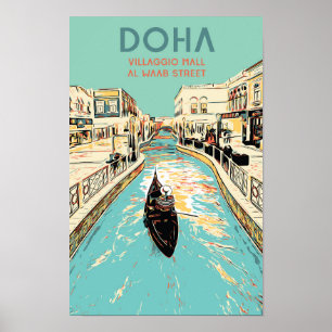 Doha Village Mall illustratie Qatar Poster