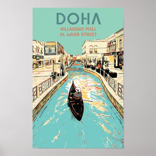 Doha Village Mall illustratie Qatar Poster (Voorkant)