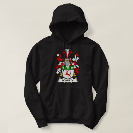 Doherty Coat of Arms Family Crest Hoodie (Design voorkant)
