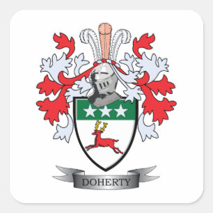 Doherty Coat of Arms Vierkante Sticker