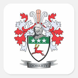 Doherty Coat of Arms Vierkante Sticker