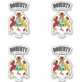 Doherty Crest Ierse vertaling en betekenis (x4) Sticker