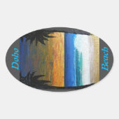 Doho strand ovale sticker (Voorkant)