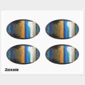 Doho strand ovale sticker (Vel)