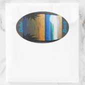 Doho strand ovale sticker (Tas)