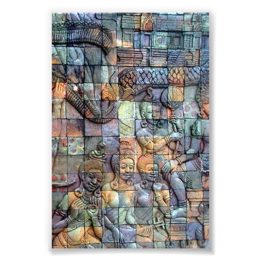 Doi Inthanon Chedi Carved Tegels Foto Afdruk (Voorkant)