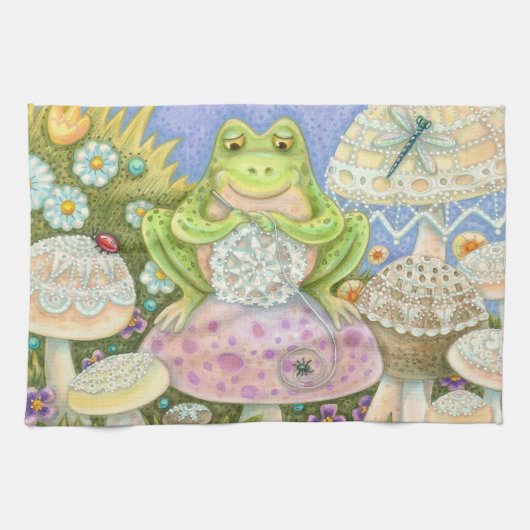 Doilies maken een Hoppy Home FROG 3 KEUKENHANDDOEK (Horizontaal)