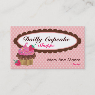 Doilly Cupcake Visitekaartjes