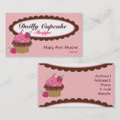 Doilly Cupcake Visitekaartjes (Voorkant / Achterkant)